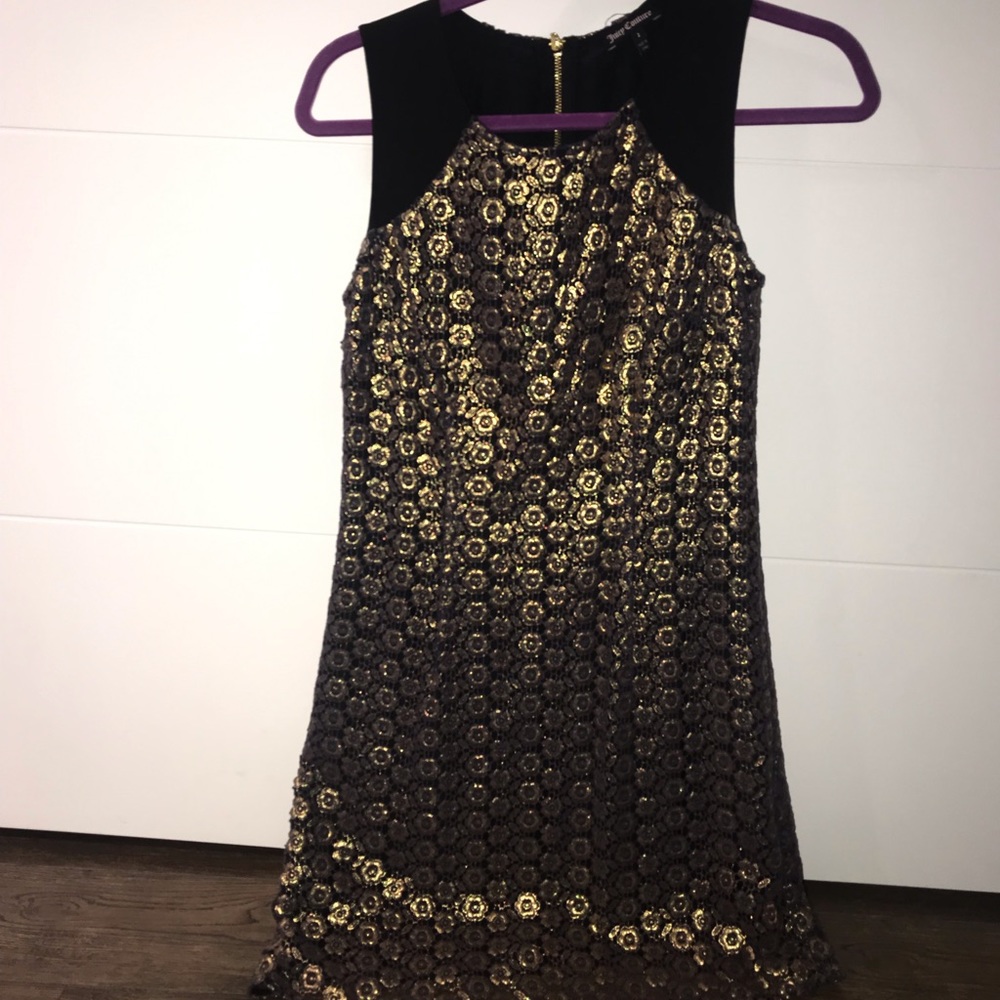 Juicy Couture Gold Flower Dress